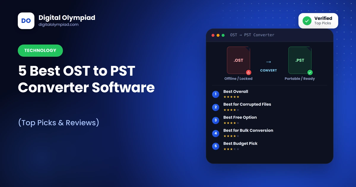 5 Best OST to PST Converter Software – Best of 2026